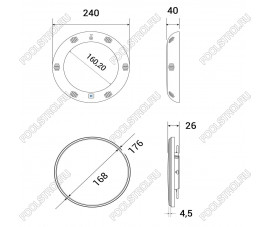 Лицевая рамка для Hayward LED ColorLogic FLAT, light grey