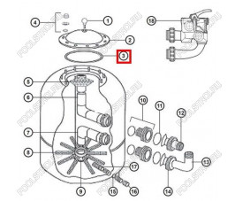 Уплотнительное кольцо NCX12005 для крышки фильтра Hayward NC