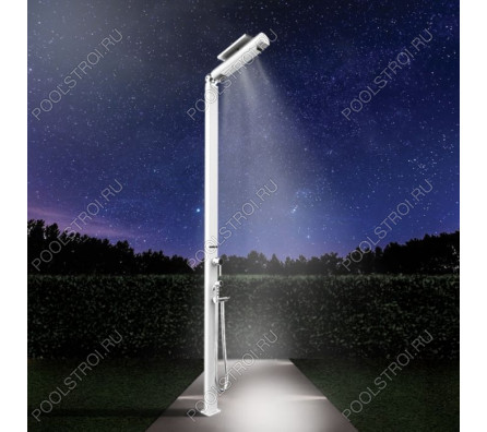 Душ уличный AquaViva Quick с LED подсветкой. Slate с мойкой для ног