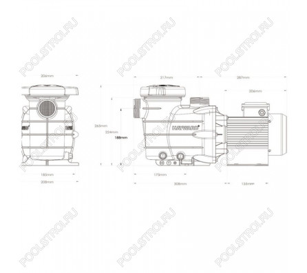 Насос для бассейна Hayward PL 81007 (17.2м³/ч 1.1кВт 220В)