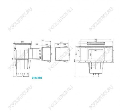 Скиммер Hayward 3119 Premium Wide под лайнер